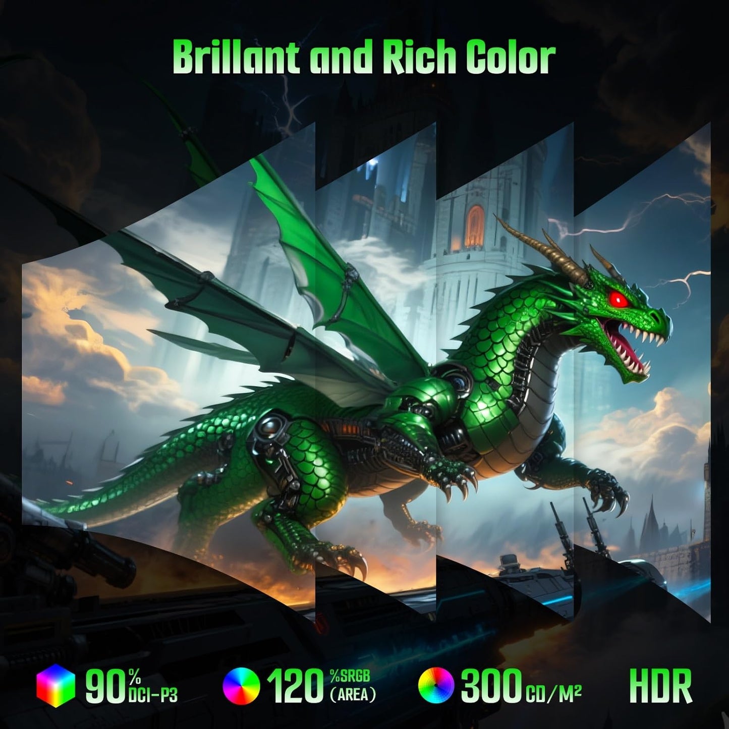 27 Inch Curved 240Hz Gaming Monitor, 2K WQHD 1500R Curved Computer Monitor, 120% Srgb, MPRT 1Ms, Freesync, HDR, VESA(100 * 100Mm),Hdmi*2, DP1.4 * 2(DP Cable Included)