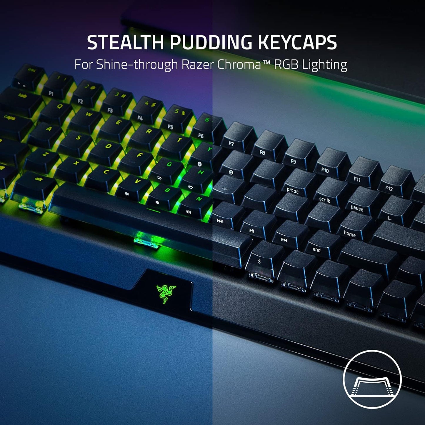 Blackwidow V3 Mini Hyperspeed 65% Wireless Mechanical Gaming Keyboard: Yellow Mechanical Switches Linear & Silent - Phantom Pudding Keycaps - Chroma RGB - up to 200 Hr Battery - Snap Tap