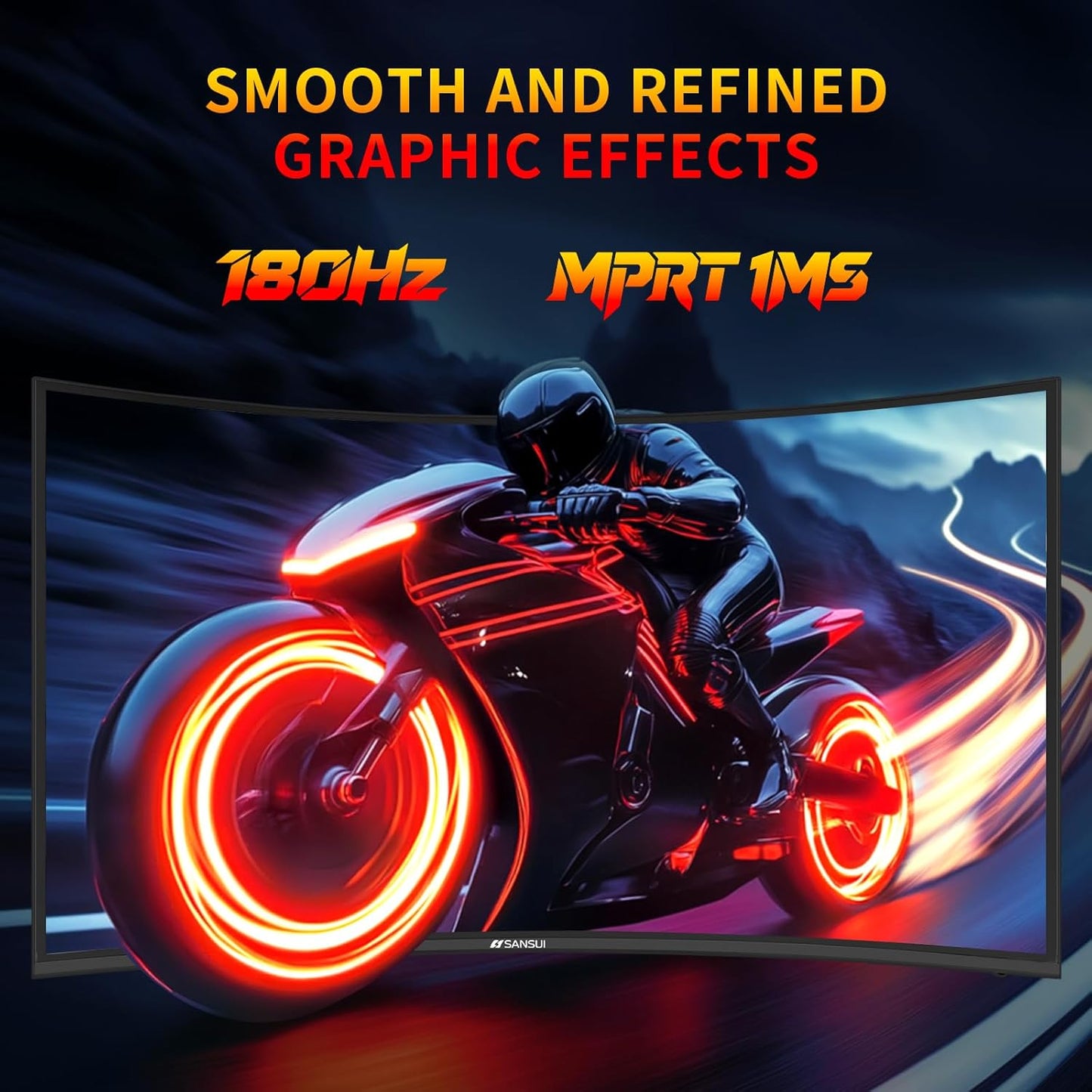 27 Inch WQHD 2560X1440 Curved Gaming Monitor, 180Hz MPRT 1Ms Computer Monitor,Hdmi2.0 * 2, DP1.2 * 2, Freesync, Curved 1500R, 5000:1 Contrast Ratio, 120% Srgb,Hdr(Es-G27C1Q DP Cable Included)