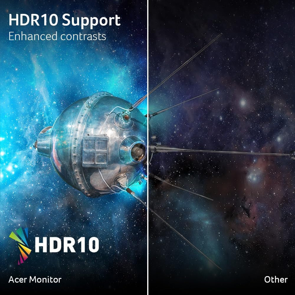 Nitro 27 Inch WQHD 2560 X 1440 IPS Gaming Monitor | AMD Freesync | up to 180Hz Refresh | up to 0.5Ms | DCI-P3 95% | HDR 10 Support | One Display Port 1.2 & Two HDMI 2.0 | KG271U N3Bmiipx
