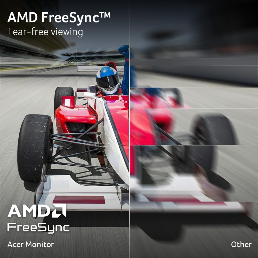 Nitro 27 Inch WQHD 2560 X 1440 IPS Gaming Monitor | AMD Freesync | up to 180Hz Refresh | up to 0.5Ms | DCI-P3 95% | HDR 10 Support | One Display Port 1.2 & Two HDMI 2.0 | KG271U N3Bmiipx