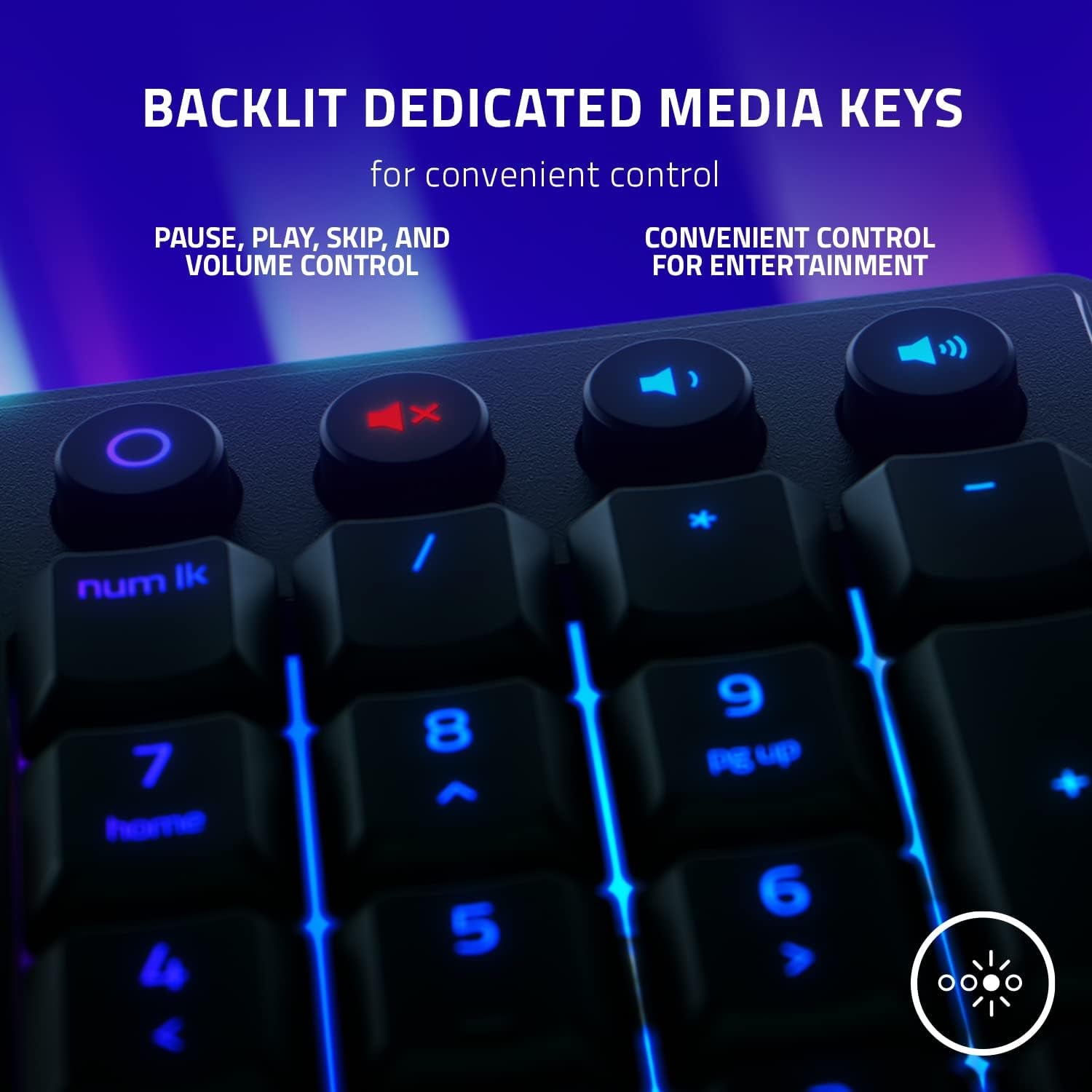 Ornata V3 Gaming Keyboard: Low Profile Keys - Mecha Membrane Switches - UV Coated Keycaps - Backlit Media Keys - 10 Zone RGB Lighting - Spill Resistant - Magnetic Wrist Wrest - Snap Tap