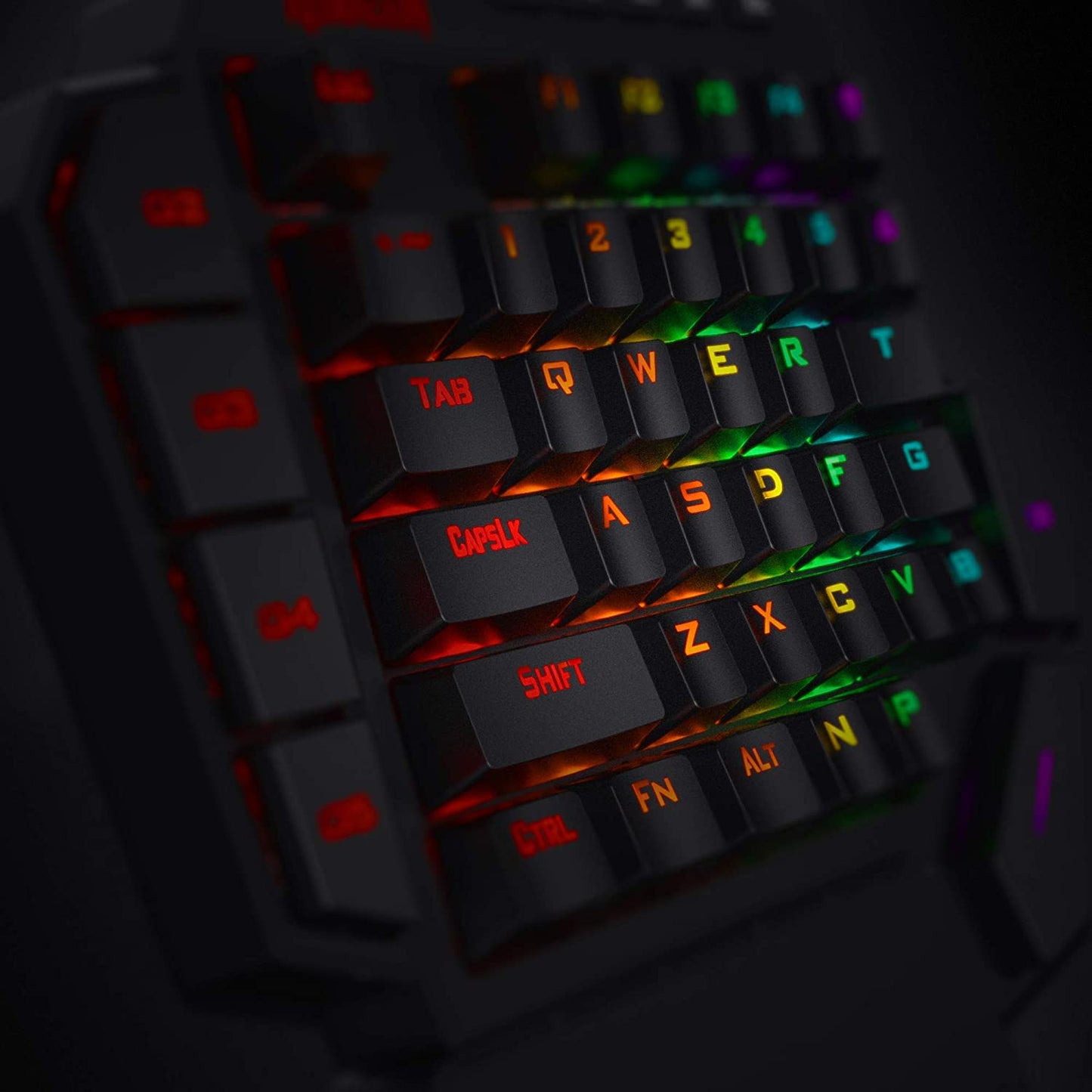 K585 DITI Wired One-Handed RGB Mechanical Gaming Keyboard, 42 Keys Type-C Professional Gaming Keypad W/Upgraded Hot-Swappable Socket, 7 Onboard Macro Keys & Detachable Wrist Rest