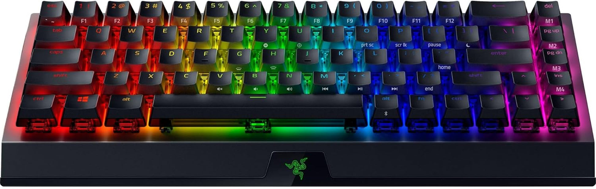 Blackwidow V3 Mini Hyperspeed 65% Wireless Mechanical Gaming Keyboard: Yellow Mechanical Switches Linear & Silent - Phantom Pudding Keycaps - Chroma RGB - up to 200 Hr Battery - Snap Tap