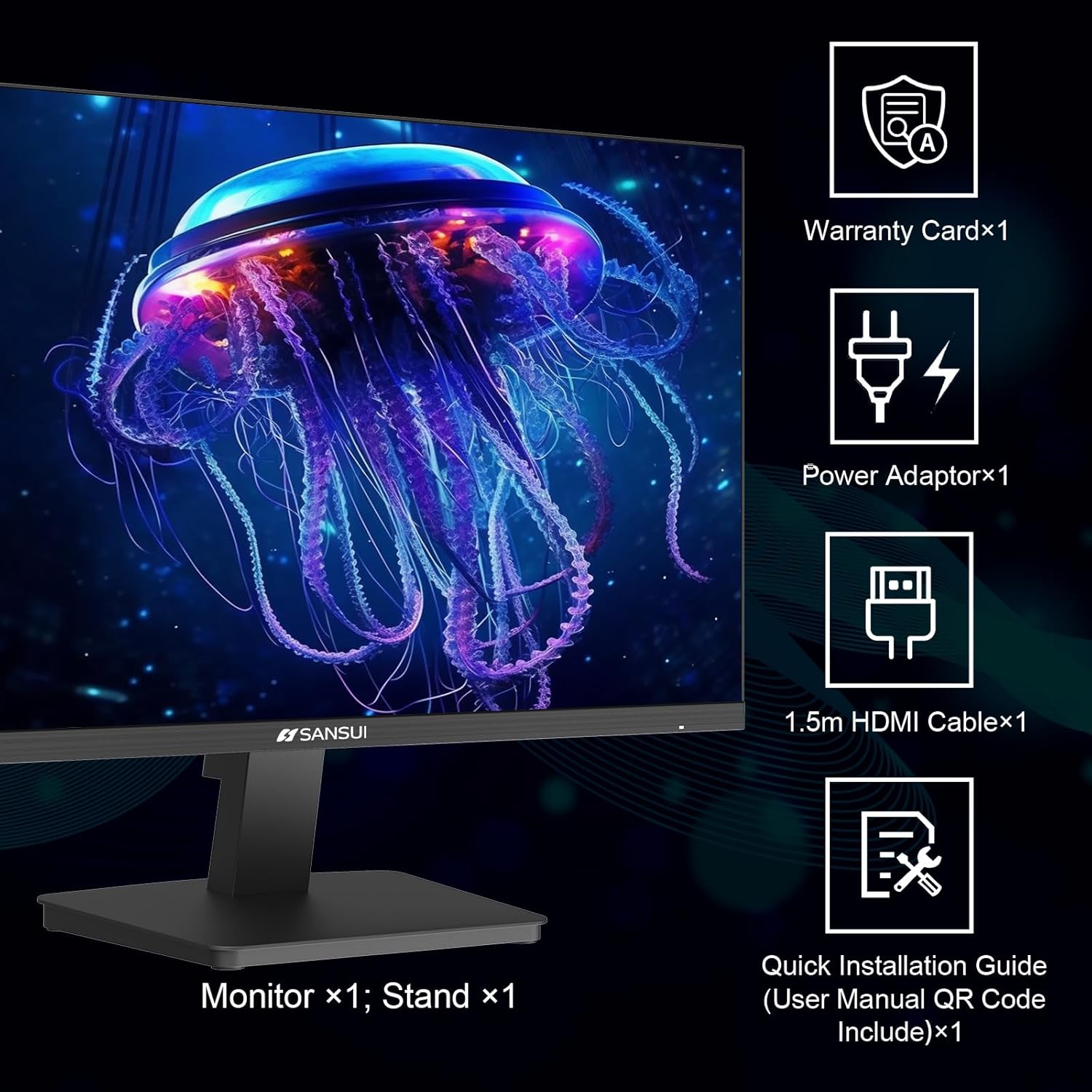 27 Inch Computer Monitor 120Hz, FHD 1080P IPS Monitor, HDMI DP Ports Freesync, HDR 110% Srgb, Tilt Adjustable Frameless VESA Compatible for Office and Home (HDMI Cable Included)