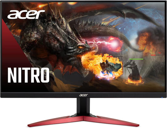 Nitro KG241Y Sbiip 23.8” Full HD (1920 X 1080) VA Gaming Monitor | AMD Freesync Premium Technology | 165Hz Refresh Rate | 1Ms (VRB) | Zeroframe Design | 1 X Display Port 1.2 & 2 X HDMI 2.0,Black