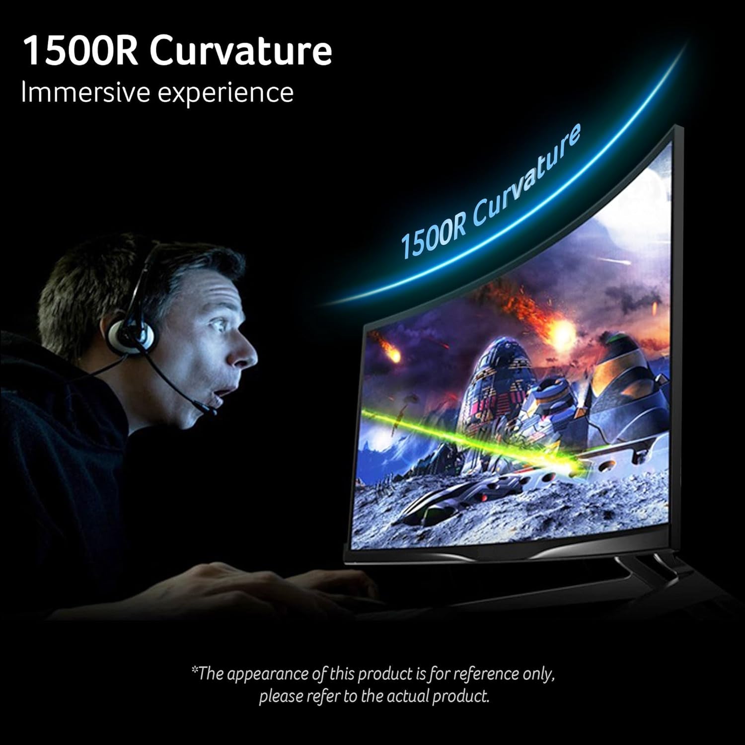 Nitro 27 Inch 1500R Curved Zero-Frame Full HD (1920 X 1080) Gaming Monitor | AMD Freesync Premium | up to 280Hz Refresh | 1Ms VRB | One Display Port 1.4 and Two HDMI 2.0 Ports | XZ270