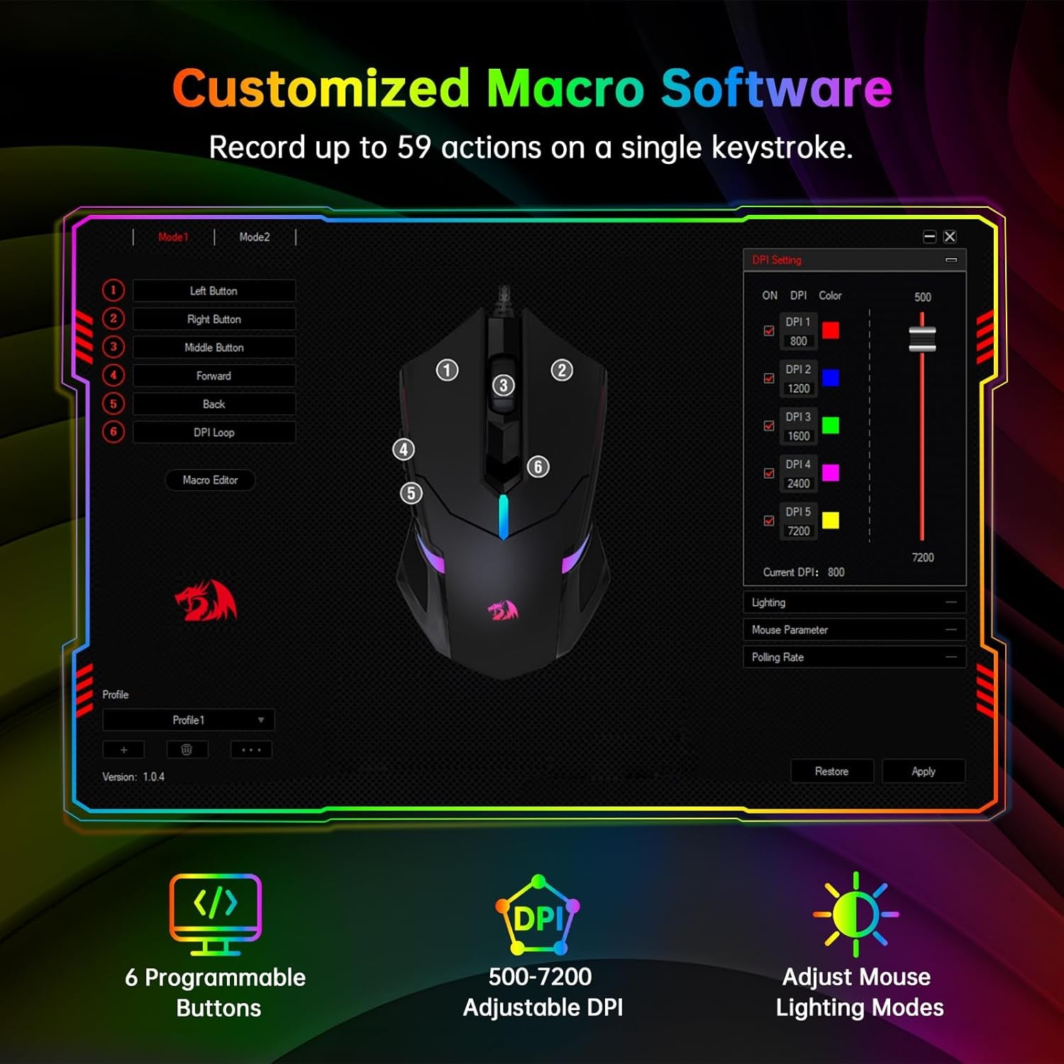 S101-3 Wired RGB Backlit Gaming Keyboard and Mouse Combo, Programmable Keyboard and Mouse (800-7200DPI), Gaming Headset Mouse Pad Combo All in 1 PC Gamer Bundle for Windows PC (Black)