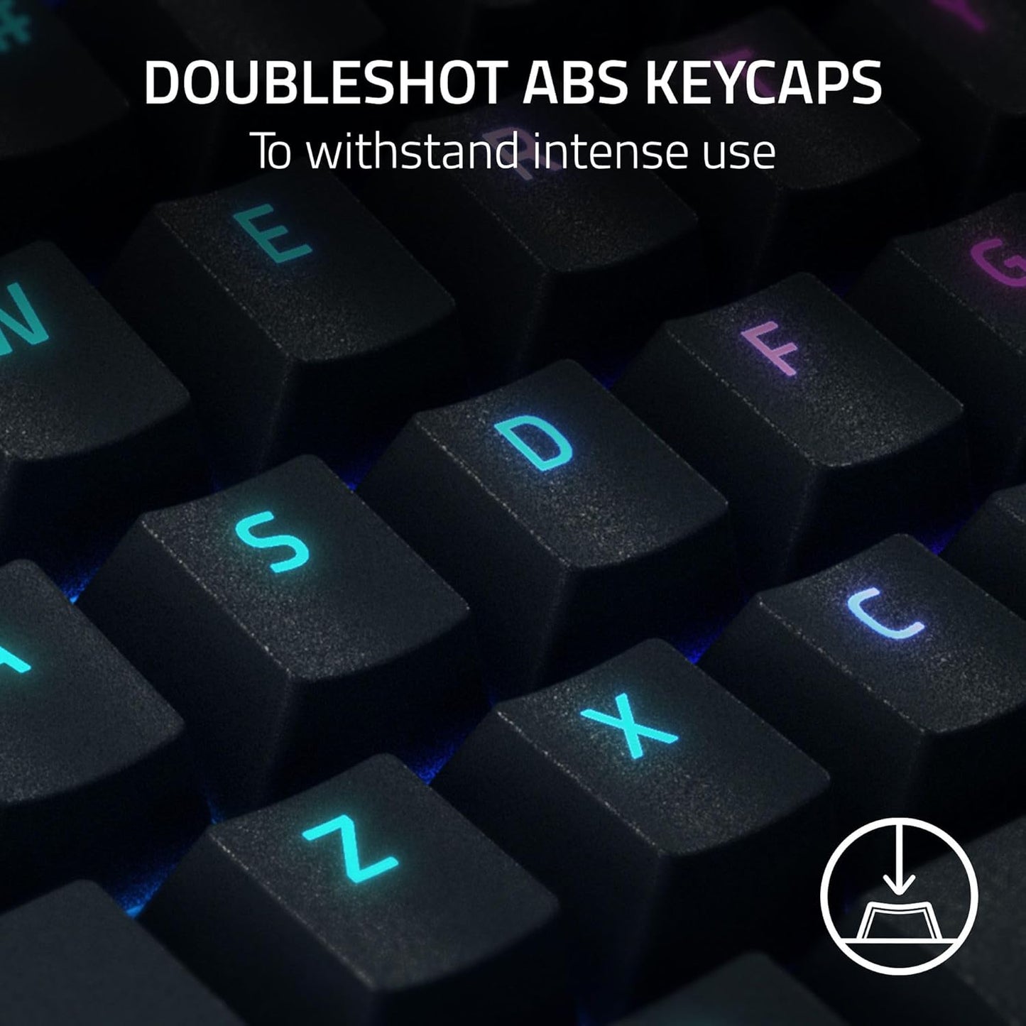 Blackwidow V4 Mechanical Gaming Keyboard: Green Switches Tactile & Clicky - Chroma RGB - 6 Macro Keys - Magnetic Wrist Rest - Doubleshot ABS Keycaps - Roller & Media Keys - Snap Tap