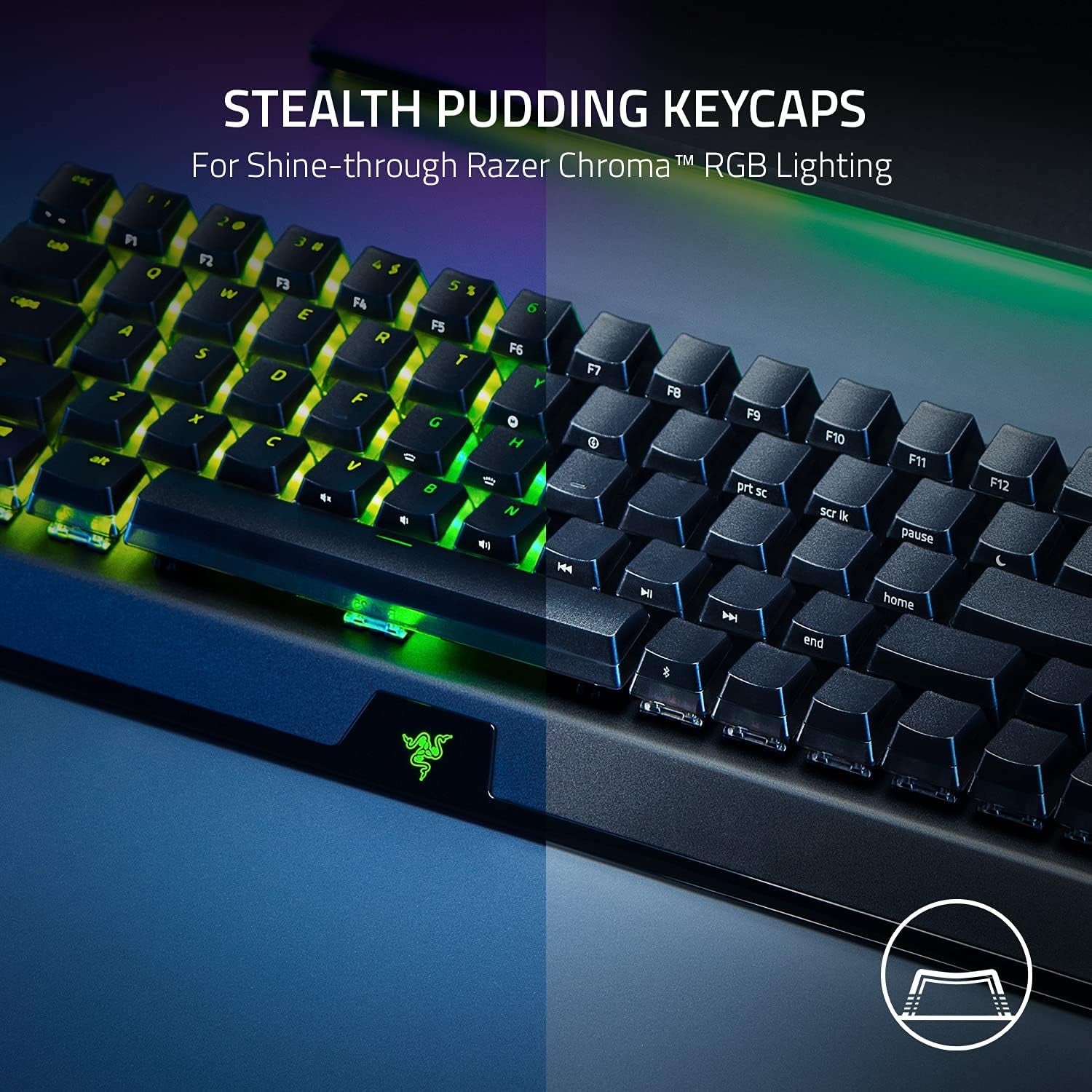 Blackwidow V3 Mini Hyperspeed 65% Wireless Mechanical Gaming Keyboard: Yellow Mechanical Switches Linear & Silent - Phantom Pudding Keycaps - Chroma RGB - up to 200 Hr Battery - Snap Tap